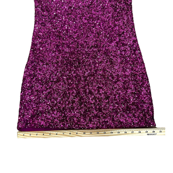Alice and Olivia Hot Pink Sequins Mini Dress Size Small (retail $200)‎ - Picture 4 of 9
